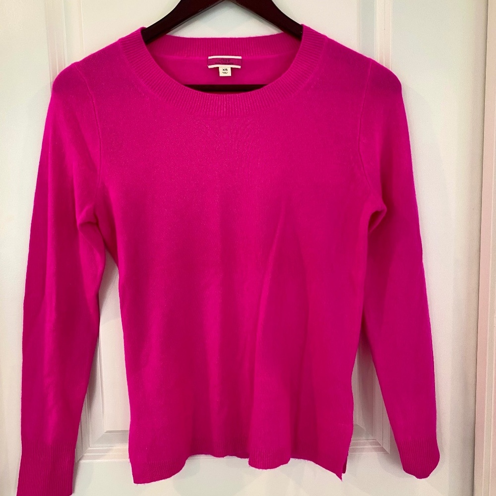 Hot Pink J.Crew Cashmere Sweater XS